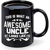 Cabtnca Christmas Gifts for Uncle, This is What an Awesome Uncle Looks Like Coffee Mug, Mug Gifts from Niece Nephew, 11 Oz