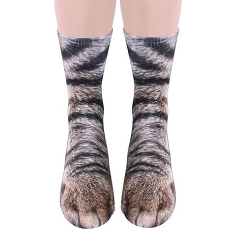 Erduo 3d druckte Tierfuß-Huf-Socken-erwachsene Greifer-Digital-Simulations-Socken Unisex - bunt
