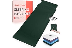 JAICOM Sleeping Bag Liner Ultralight - Travel Sheets for Hotel, Portable & Comfortable & Quick-Drying Adult Sleep Sack for Camping, Business Trips, Traveling, Hostel