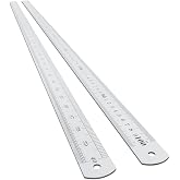 Prettyia Large Stainless Steel Ruler,Meter Stick Straight Edge (40inch) | Applicable school construction sites, decoration workshops, drawings and paintings metal ruler