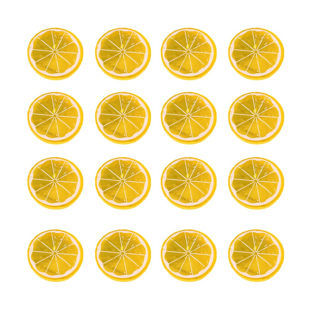 Healifty Realistic Fake Artificial Limes Slice Mini Small Fruit Decoration Plastic Simulation Slice for Decor Craft 30pcs