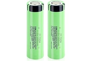 Svenirven 21700 Rechargeable Battery, 3.7V 21700genuine Flat Top Battery 2 Pack Lithium 21700 Batteries for LED Flashlight Headlamp