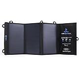 BigBlue 21W Solar Ladeger&auml;t Outdoor 2-Port USB Solarladeger&auml;t f&uuml;r Handy Wasserdicht f&uuml;r Smartphone iPhone iPad Samsung und weitere, Schwarz