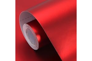 DONYANG Red Wrapping Paper, Christmas Gift Wrapping Paper, 17inch x 33ft Matte Metallic Solid Color Red Wrapping Paper Roll for Mother's Day, Baby Shower, Valentine's Day, Birthday, Wedding, Anniversary