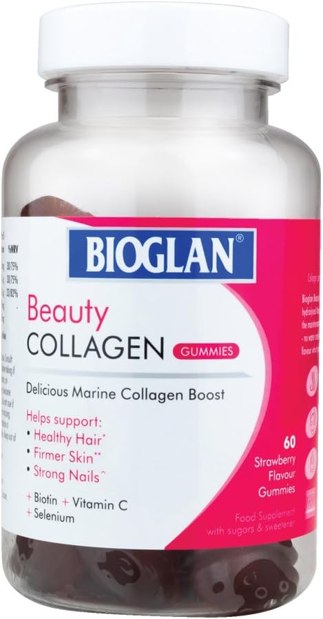 Bioglan Collagen Gummies, Red, 60 count (Pack of 1)