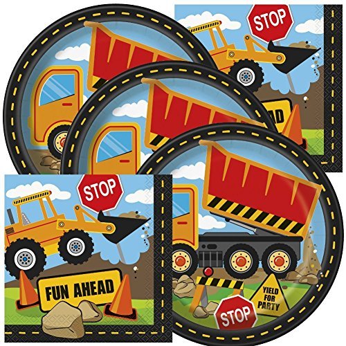 Construction themed birthday party napkins and plates (…
