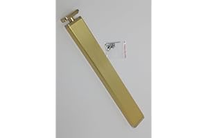 KITCHEN INVENTIONS Designer Wardrobe Reversible Closet Valet Rod 11.75" or 13.75" Length with 8.5" Retractable Pullout Extension and Installation Hardware (Matte Brass, 13.75 Inch Long)