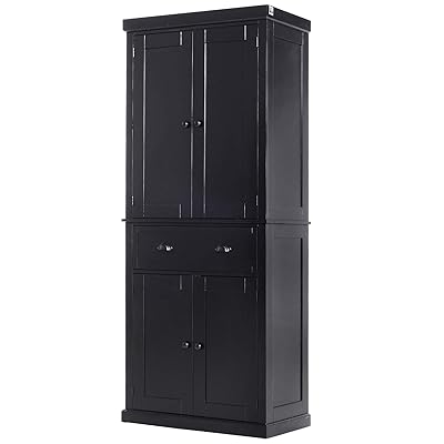 HOMCOM 72" Traditional Freestanding Kitchen Pantry Cabinet