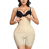 YERKOAD Shaper Bodysuit for Women, High Waist Double Tummy Control Shapewear Butt Lifter Fajas Waist Trainer Shorts