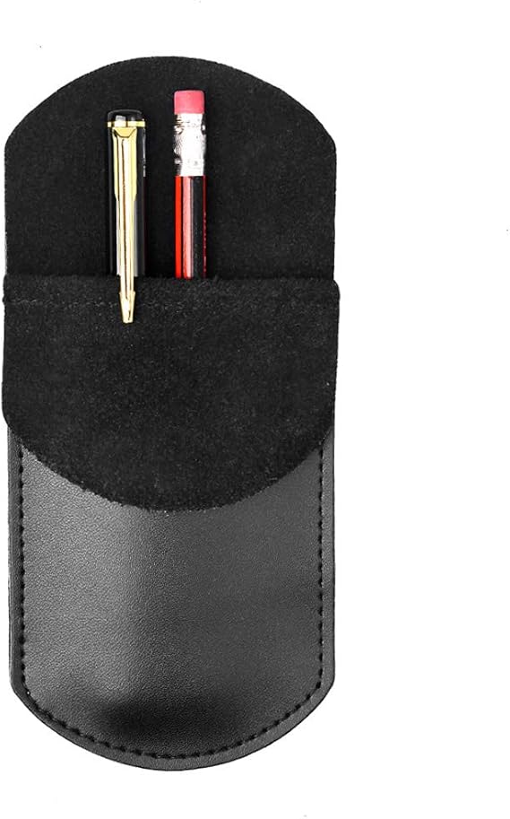 Leather Pocket Protector, RetroLeo Genuine Leather Pen