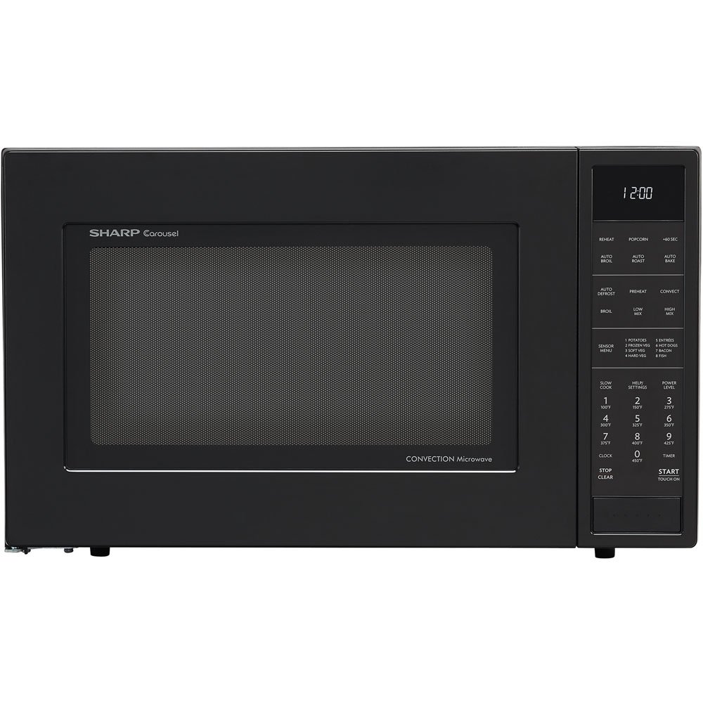 Sharp Convection Microwave Oven SMC1585BB - Combination - 11.22 gal Capacity - Convection, Microwave, Roasting, Baking, Browning - 10 Power Levels - 900 W Microwave Power - 15.40" Turntable - 120 V AC