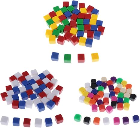 Amazon Dailymall ダイス ブランク 6面サイコロ アクリル 16mm 小道具 手作り 無地 玩具 カラフル 約150個 ダイス サイコロ ホビー