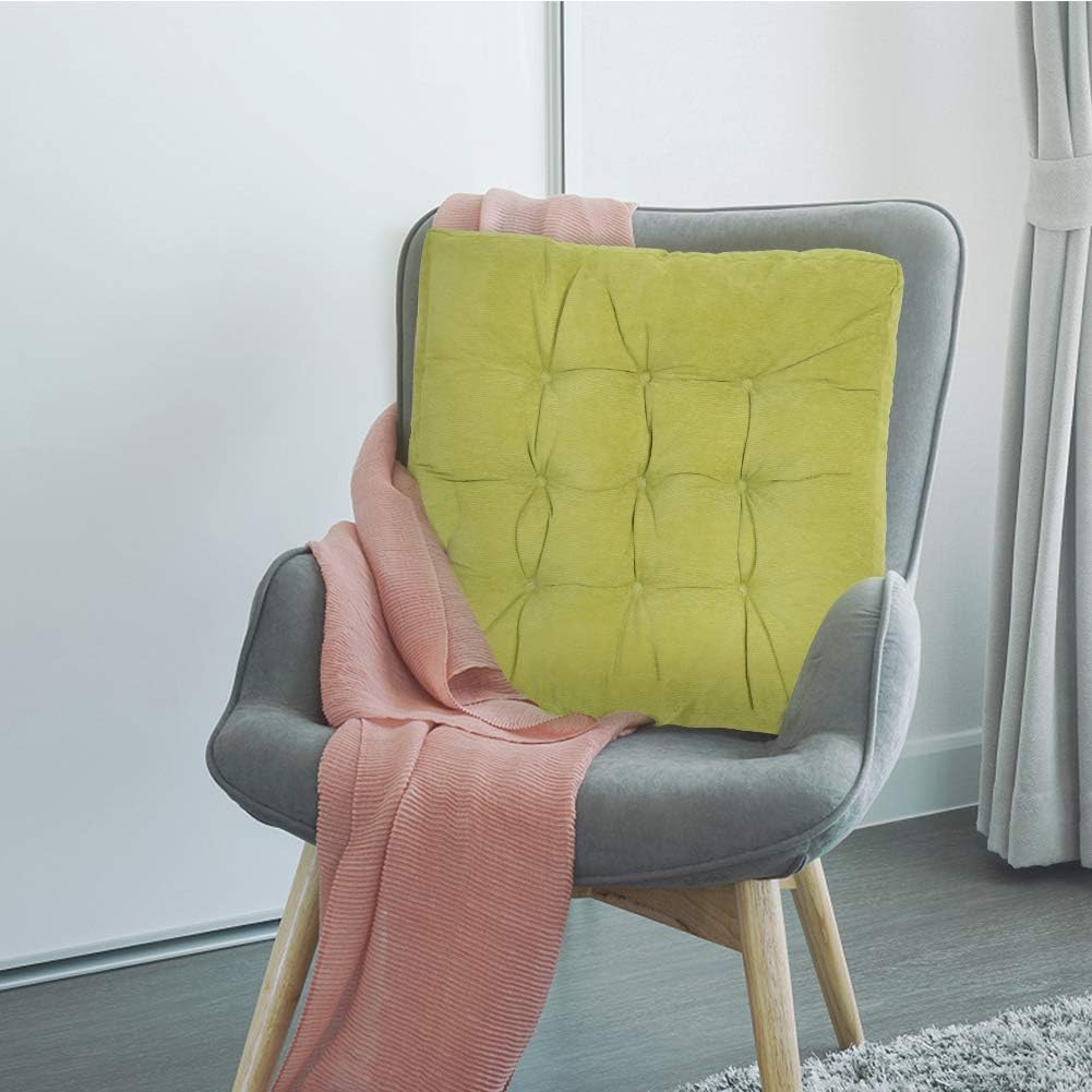 Tiita Floor Cushions Pillows 22 x 22 Inch Outdoor Square Chair Pads for Dining Room Office Living Room Sitting Patio Garden Set of 2, Green: Home & Kitchen