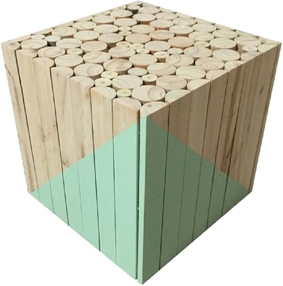 The Home Deco Factory Hocker quadratisch aus Holz – 30 x 30 cm