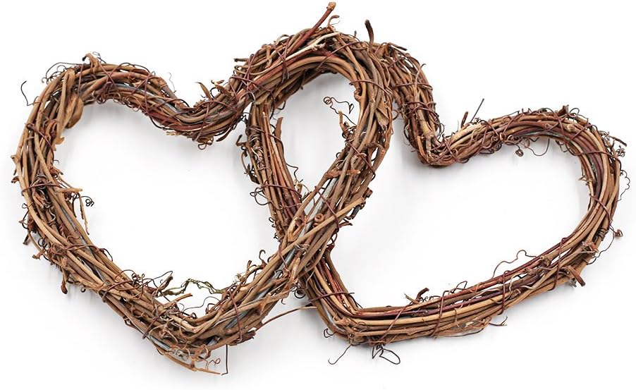 Amazon Com Aoory Natural Grapevine Wreath Base Heart Shape Rattan