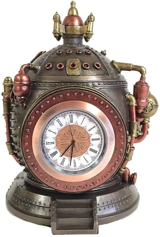 Steampunk máquina del tiempo reloj y caja de recuerdos con estatua: Amazon.es: Hogar