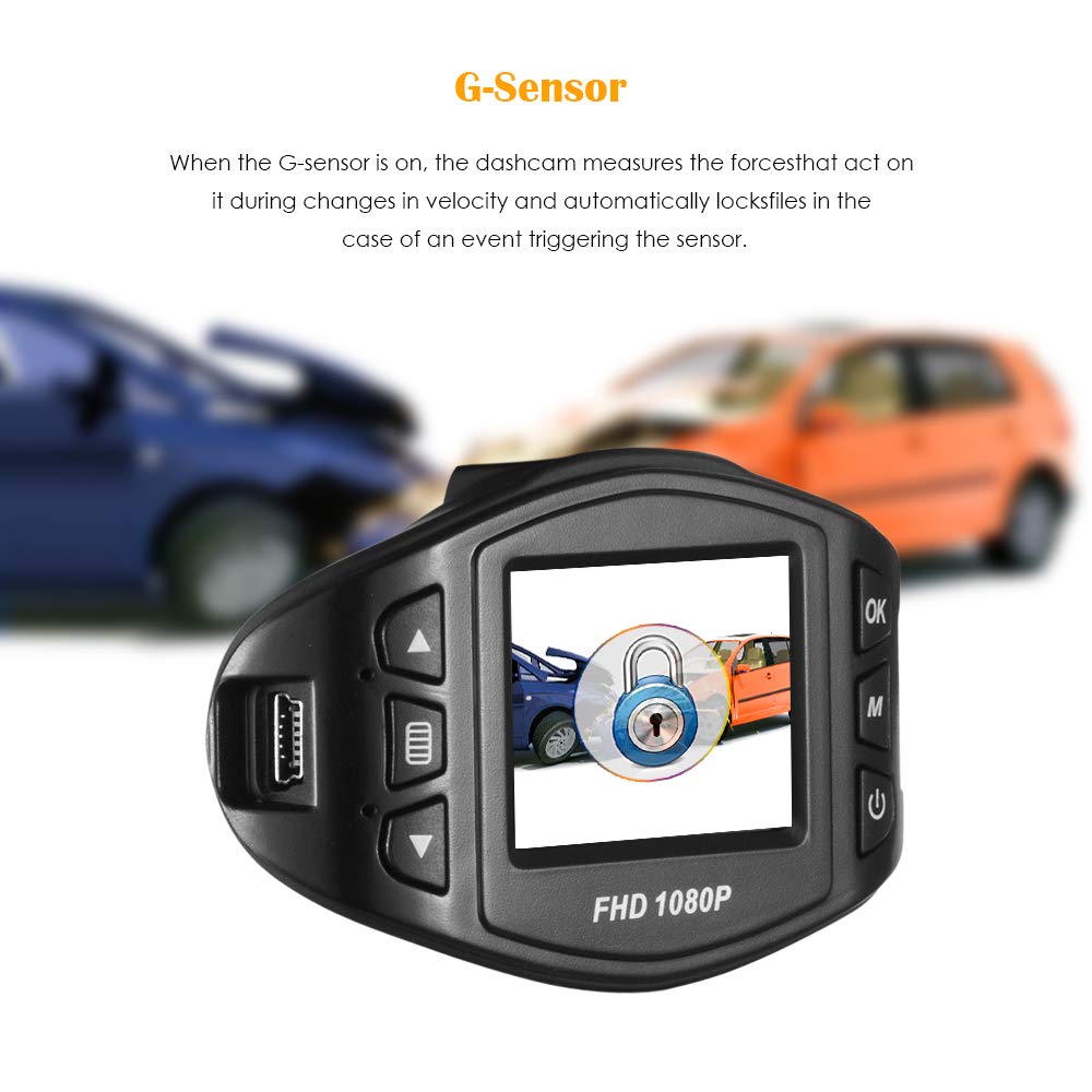 Acumen Dash Cam for Cars with Wide Angle Video Recorder Vehicle Dashboard Camera Exmor Sensor WDR Loop Recording Memory Card Included (Black)