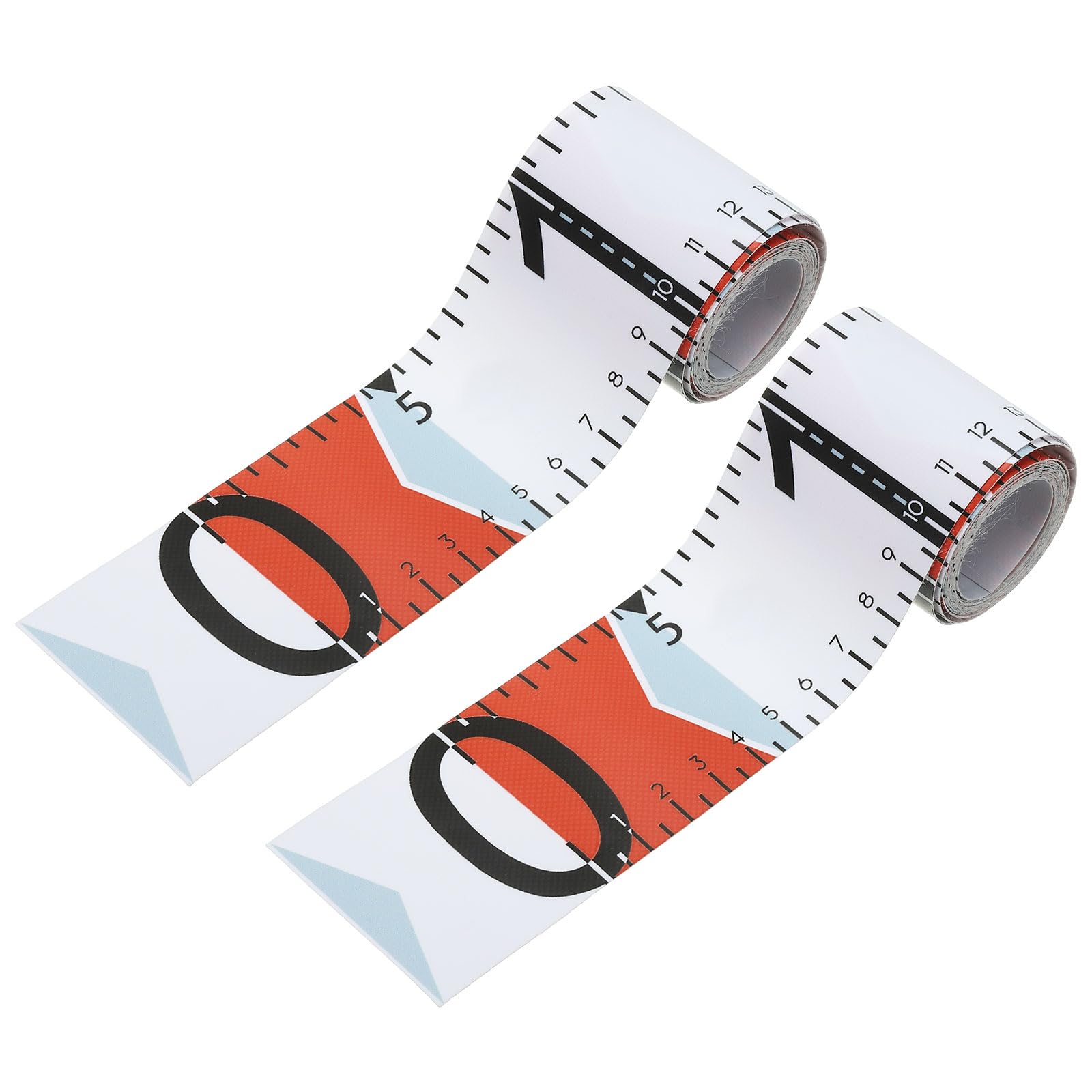 PATIKIL Fish Ruler, 2 Pack 53 Inch Fish Measuring Tape Waterproof for Fishing Boat Kayak Workbench, Red