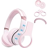 【3 in 1】 Solo 4 Silicone Case Cover Set,Anti-Scratch Ear Pad/Shell/Headband Cover for Beats Solo 4 Headphone,Soft Silicone Protector Accessorie(Pink)