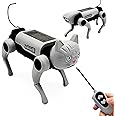 Tipmant Electric Remote Control Robot Dog RC Mechanical Animal Vehicle Electronic Pets, DIY Installation, Dog Cat 2 Heads, Kids Birthday Gifts