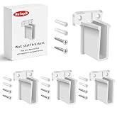 Hufopik 4 Pcs Wire Shelf End Bracket, Designed for Closetmaid Wire Shelving, Wall Mount Brackets for Shelves Closet, Screws Included, Wire Shelf Clips, wall Shelf Brackets, Closet Wire Shelving
