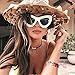 FEISEDY Retro Cat Eye Women Sunglasses Cateye Acetate Frame Polycarbonate Lenses B2239