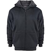 LeeHanTon Sherpa Lined Cool Kids Full Zip Up Hoodies for Teen Boys 8 10 12 14 16 Fleece Activewear Youth Hooded Sweatshirt