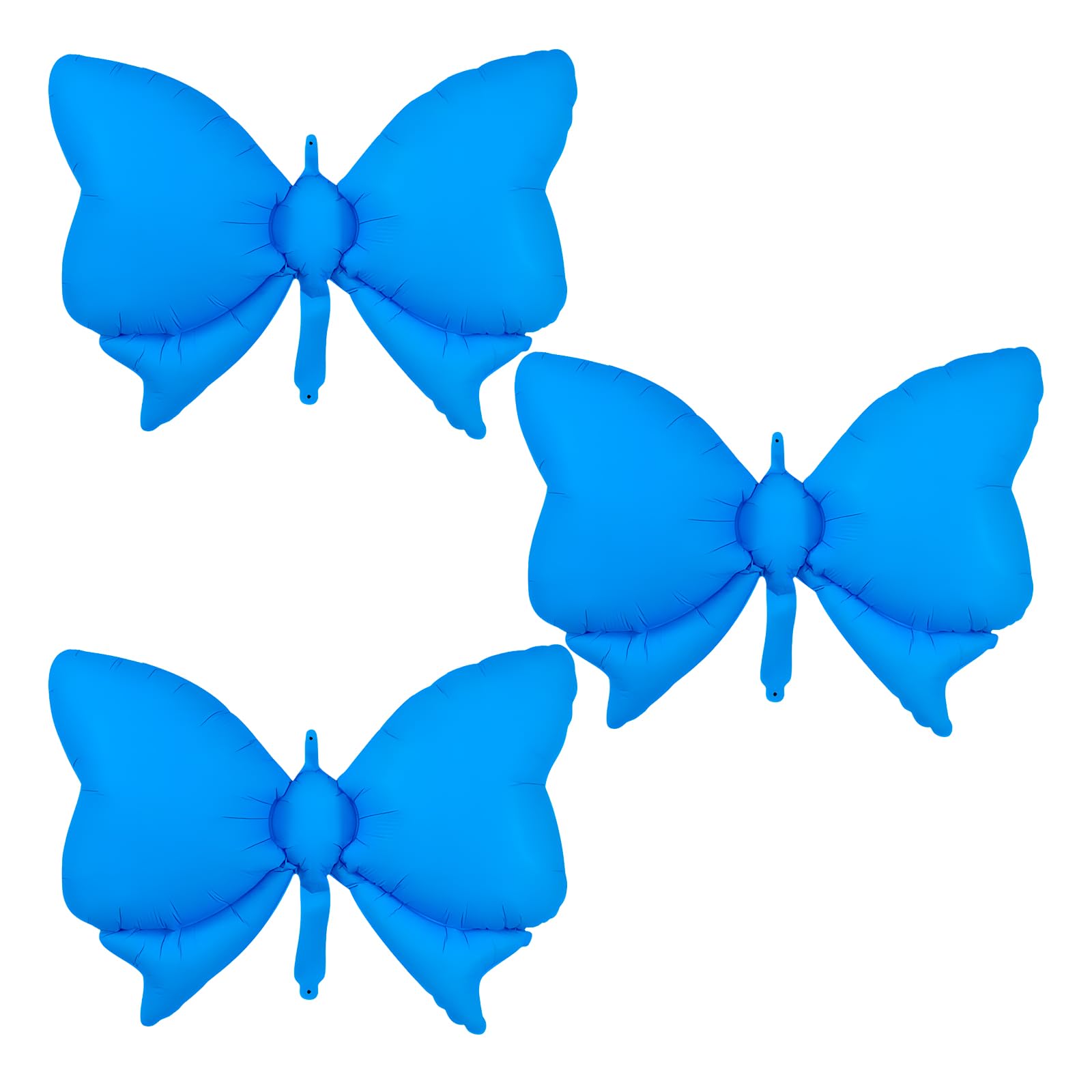 FBQ 3 Pcs Giant Fluorescent Blue Bow Balloon Bow Theme Baby Shower Girl Boy Birthday Party Bachelorette Party Decoration Supplies