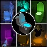 HOTUT 16 Color Motion Sensor Toilet Night Light 2 Pack USB Rechargeable view 7