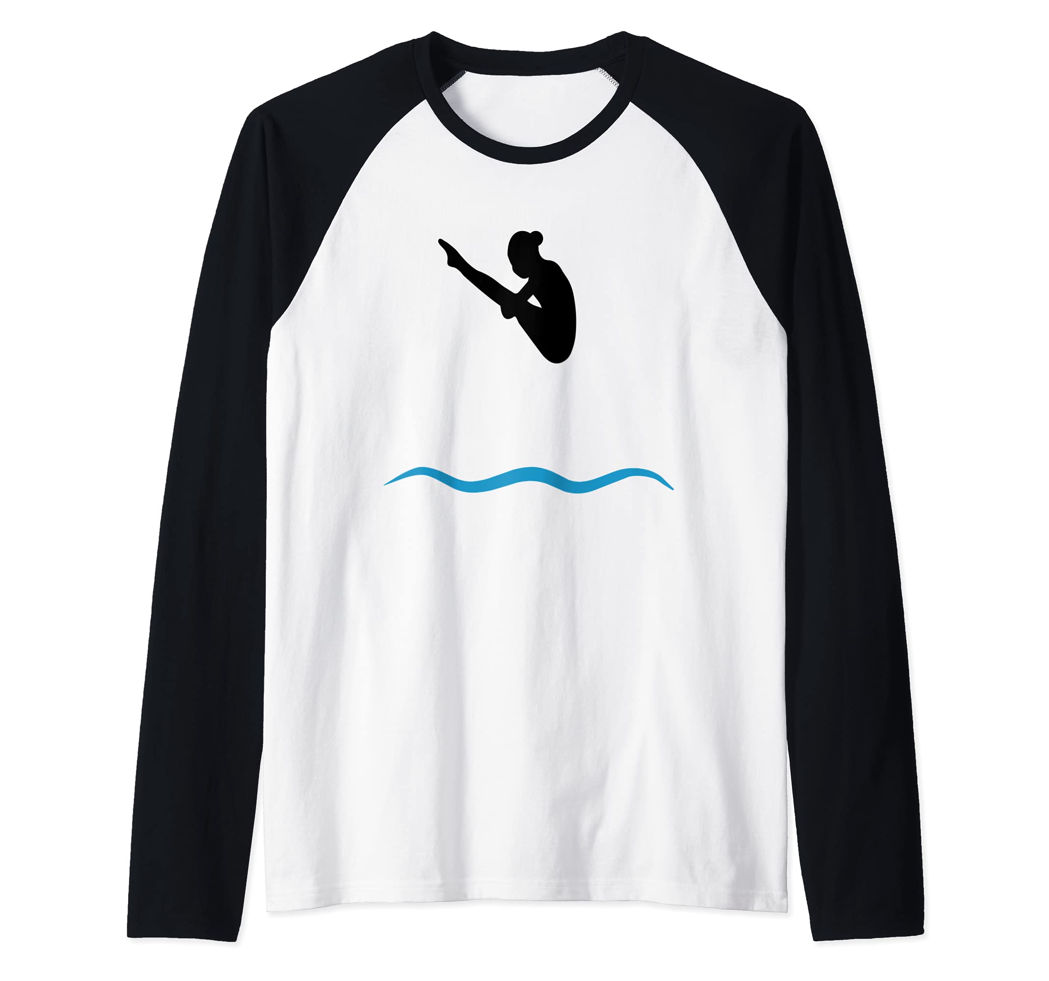 Springboard Diving Raglan Baseball Tee