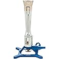 EISCO Meker Bunsen Burner, Natural Gas - Flow Control, Flame Stabilizer, Air Adjustable Cast Iron StabiliBase, Anti-Tip Design with Handle Suitable for use- Eisco Labs