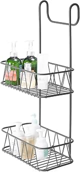 Blue Canyon No Drill 2 Tier Shower Caddy Stainless Steel Grey