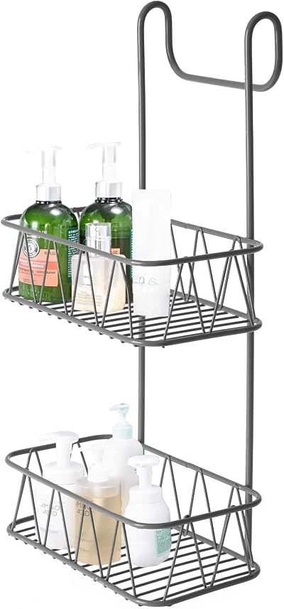 Blue Canyon No Drill 2 Tier Shower Caddy Stainless Steel Grey
