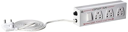 Spartan Power Strip 6A 3-Socket Extension Cord (White)