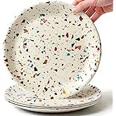 ilohaus Bamboo Toddler Plates 4-Pack 8 Inch, Bamboo Plates for Kids, Colorful Kids Plates, Non Toxic Dinnerware Plates, Dishwasher Safe Bamboo Fiber Reusable Plates for Children