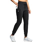 G Gradual Women's Fleece Lined Joggers 28"/30"/32" High Waisted Sweatpants Water Resistant Thermal Warm Pants Zipper Pockets