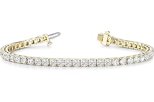 Houston Diamond District 3 to 50 Carat Classic LAB GROWN Diamond Tennis Bracelet 4 Prong Ultra Premium Collection (E-F Color, VS2-SI1 Clarity)