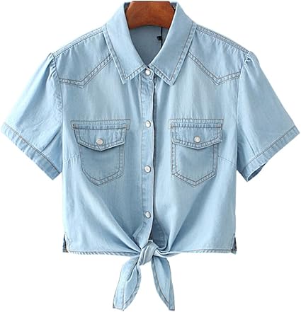 Amazon シンプル デニム 17 ジャケット ジージャン レディース 半袖 お洒落 ミディアム パッチポケット ボタン付き S M L Xl 限定 Mystyleエコバック付き コート ジャケット 通販