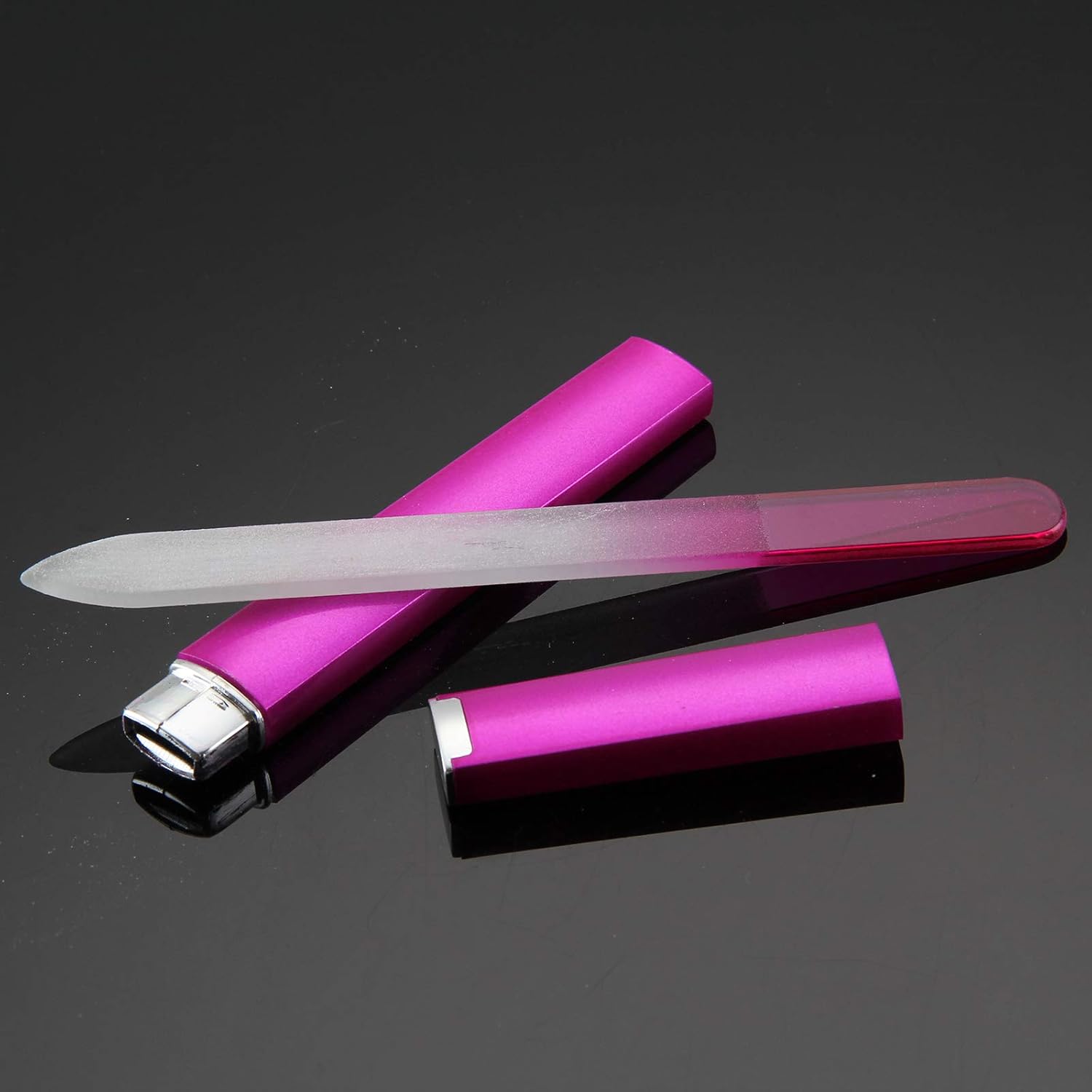 Shoze Crystal Glass Nail File with caseIDEAL FOR HANDBAG Pink Amazon
