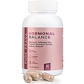 Pure Prana Ayurvedic Hormone Balance for Women - Shatavari & Ashwagandha Supplement for PMS Relief & Menstrual Support - Menopause, Perimenopause & Cortisol Support - 60 Capsules