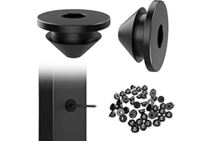 BLIKA 50 Pack Cable Railing Rubber Grommets for 1/8" 5/32" 3/16" Cables for Metal Cable Railing Posts, 1/8" Cable Railing Grommet, Cable Railing Protective Sleeves for Metal Posts, BL10-L