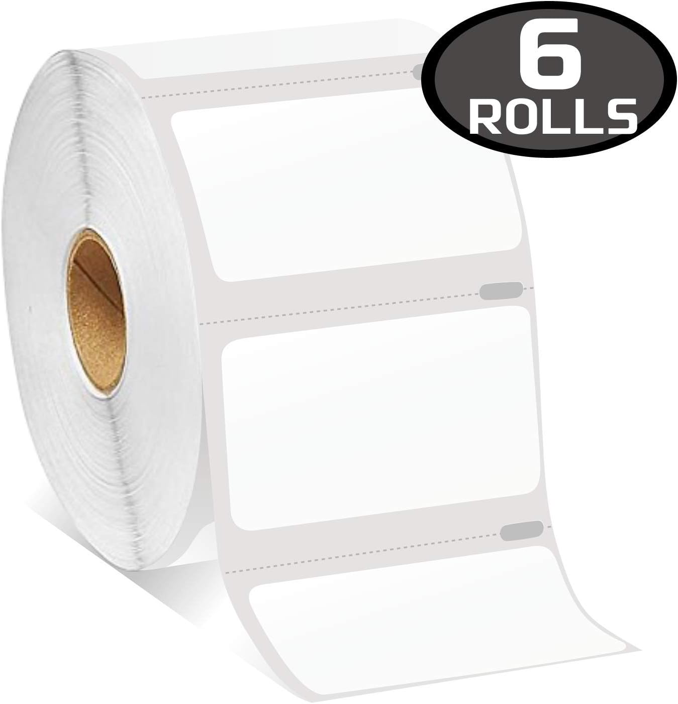 BETCKEY, 6 Rolls 11354 Self-Adhesive Labels Compatible with DYMO S0722540, 57mm x 32mm