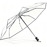 JOCNIKA Clear Umbrella for Wedding, Automatic Umbrellas Large Transparent Umbrella for Wedding, Foldable Umbrellas Suit for Dating Travel