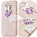 for Galaxy S8+ Plus Case,L-FADNUT Bling Jewellery Crystal Rhinestone Flip PU Leather Case,3D Butterfly Magnetic Diamond Buckle with Stand Wallet Card Holder for Samsung Galaxy S8 Plus - Rose Gold