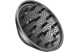 NANDME Hair Diffuser Attachment for hair dryer, Universal Diffuser Hair Dryer Attachment for Blow Dryer, Hair Attchment for Women, Hair Diffuser for Curly/Natural/Wavy Hair, Grey