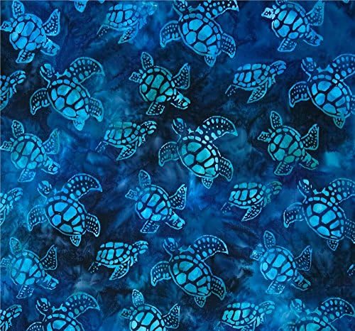 5 Foot Twin Weighted Blanket by Lifetime Sensory Solutions, Weighted Sensory Blanket for Kids (08 lb for 70 lb child, Dark Blue Turtles Batik)