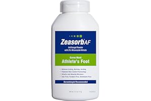 Zeasorb Super Absorbent AF Powder, Patented Odor Control Technology, with 2% Miconazole Nitrate and Soothing Aloe, Talc-Free, 2.5 oz Bottle