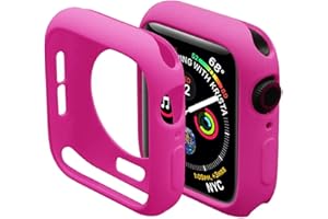 Miimall Compatible for Apple Watch 38mm Case, Slim TPU Bumper Cover Anti-Scratch Protective Case Cover for Apple Watch Series 3 Series 2 38mm Case Barbie-Pink