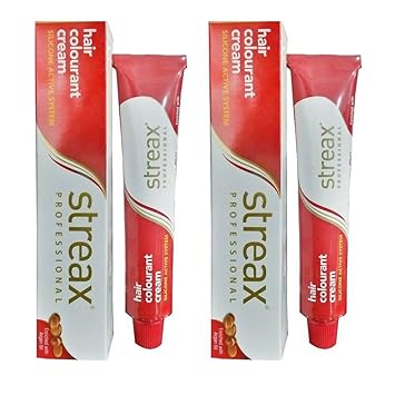 STREAX Hair Colorant Cream Hair Color Pack of 2(Natural Black 1)