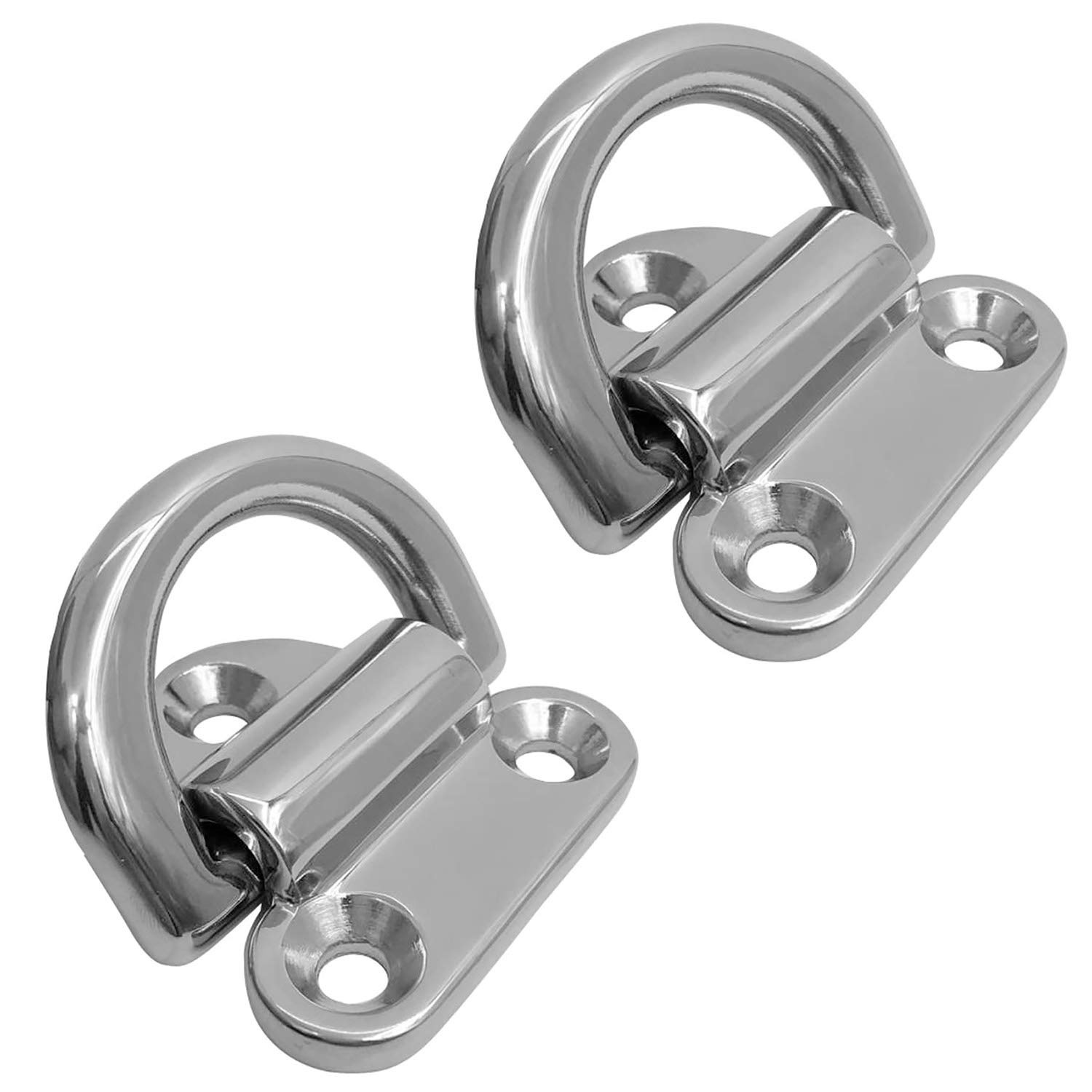 POFET 2pcs Clamp The Little Folding Cushion Eye Platform Strap for Trailer Marine Boat